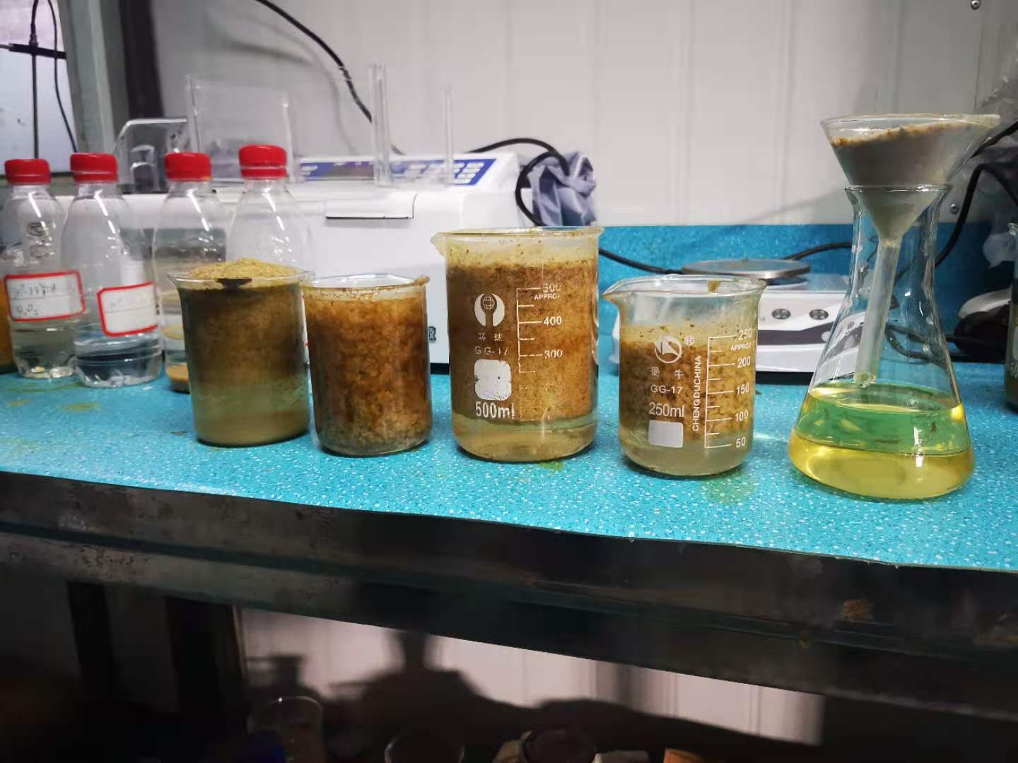 切削液废水预处理实验